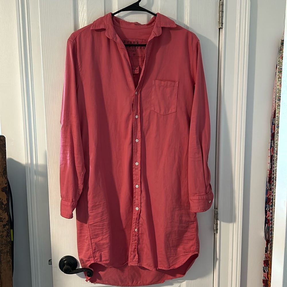 Frank & Eileen salmon shirt dress XS